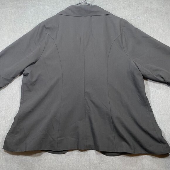 Torrid Womens Black Blazer Jacket W/ Ruched Sleeves Size 3 (3XL) Polyester Blend - Picture 4 of 12